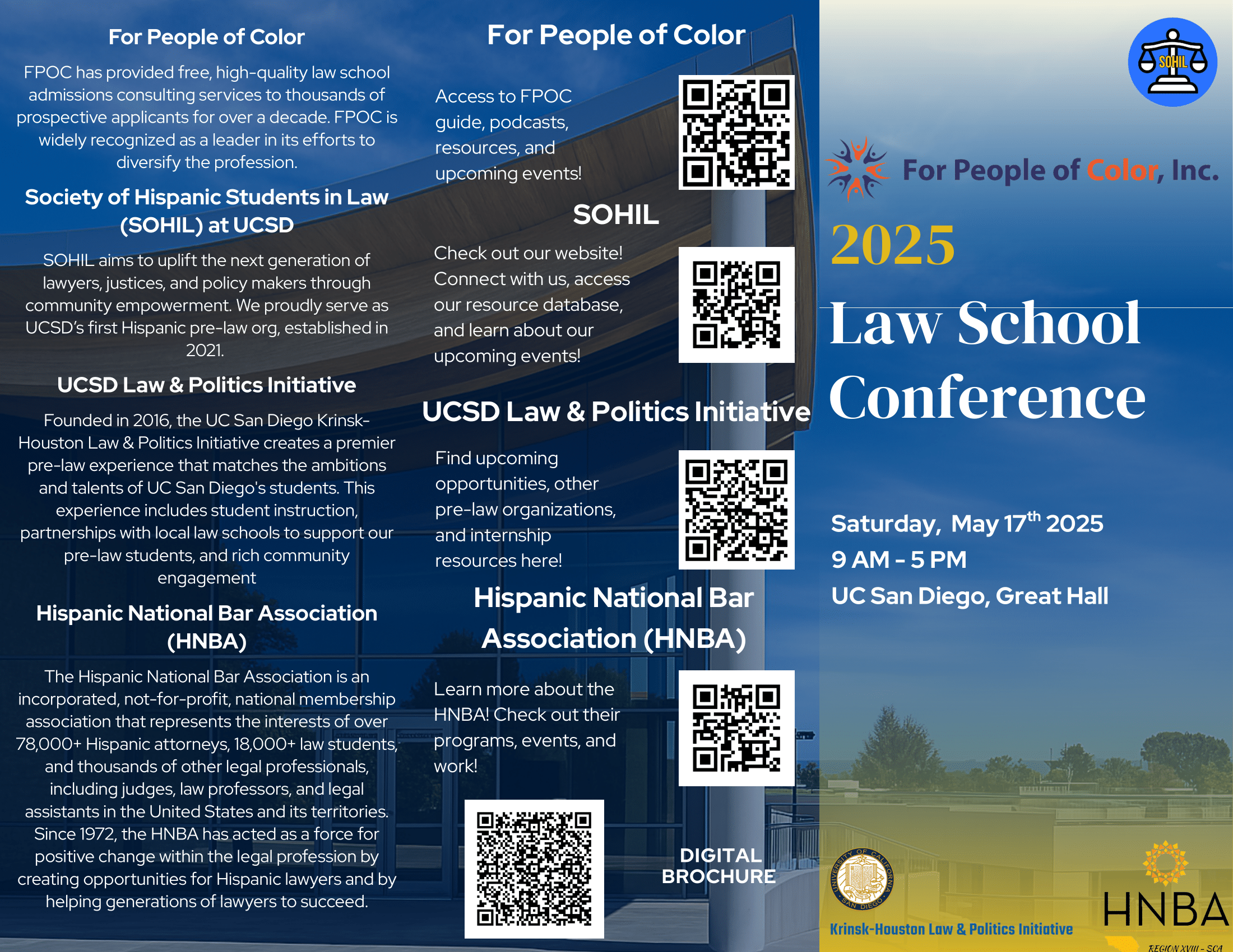 Flyer for Law School Conference